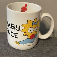 Vintage 1990 Simpsons Maggie Simpson Baby Face Coffee Mug EUC