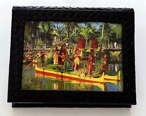 Hawaiianisch schwarz gewebt 4x6 Fotoalbum: fasst 125 Bilder/NEU • alter Lagerbestand - Bild 1 von 11