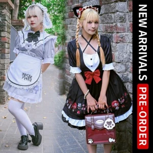 fairycore lolita mystery wonderland sailor halter strap apron tea dress JJ2537 - Picture 1 of 8