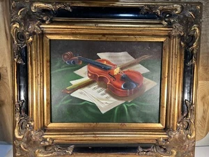 Quadro vintage antico cornice in legno - Foto 1 di 1