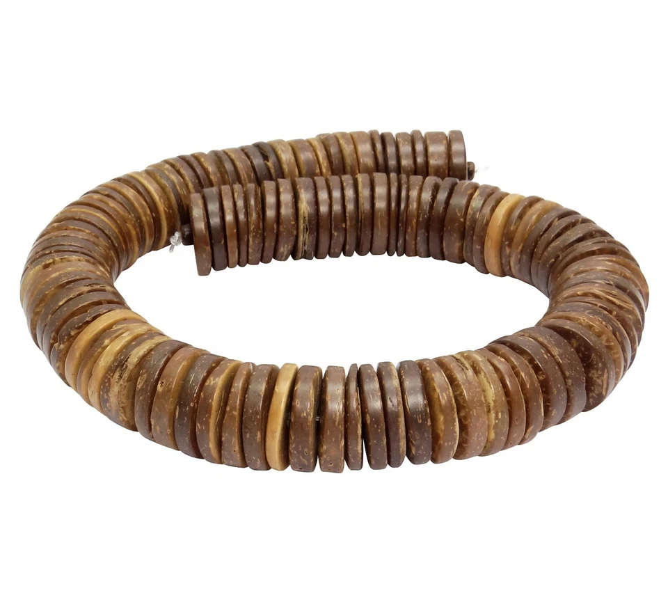 😏 Kokosnuss natur braune Scheiben 20 mm Holzperlen Nussperlen Heishi Strang😉  - Bild 1 von 1