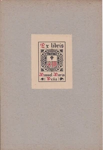 ✒ EX LIBRIS Manuel Marin PEÑA Espagne armorié - Imagen 1 de 1