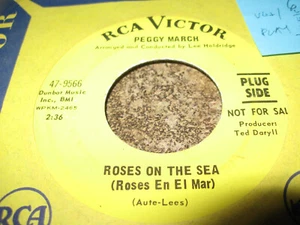 PEGGY MARCH Roses on the Sea / Time and Time Again 45 RCA VICTOR VG+ to NM play - Picture 1 of 2