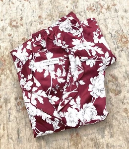 Miss Elaine Satin Burgundy Floral Pajama Set Sz PS - Picture 1 of 5