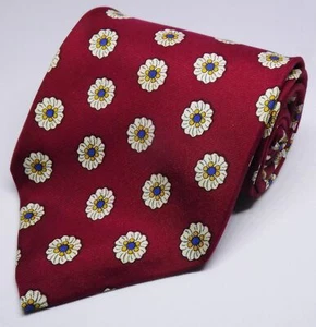 Neu ohne Etikett Brooks Brothers Makers Seidenkrawatte für Herren rot weiß blau gold Blumenmuster USA - Bild 1 von 3