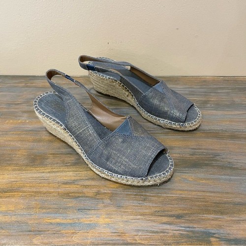 Sandali Clarks Sharon Dasher Shimmer con zeppa blu oro comodi 7 5