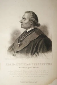POLEN ADAM STANISLAS NARUSZEWICZ HISTORIKER DICHTER STAHLSTICH R3602 - Bild 1 von 2