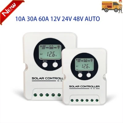 Y&H 10A 30A 60A LCD Solar Laderegler 12V 24V 48V Solarladeregler Batterie Regulator