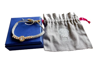 Brazalete Deslizante Ajustable Vince Camuto Estrás Pavimentado Chapado en Oro Talla Única Foto 1 de 4