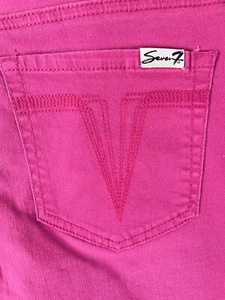 SEVEN for ALL MANKIND Rolled Cuff Weekend Shorts PINK NEW Women Sz 6 👗 gn6-m12 - Picture 1 of 11