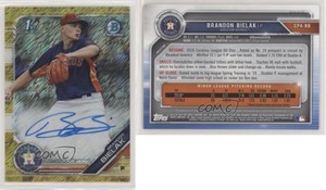 2019 Bowman Chrome Prospects HTA Gold Shimmer Refractor /50 Brandon Bielak Auto