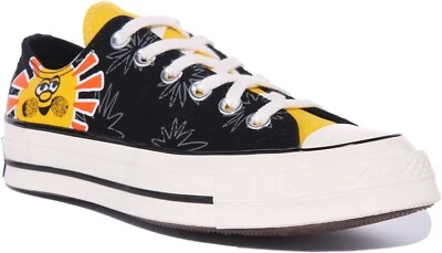 CONVERSE 172825C Chuck 70 Sunny Floral Bajo Top Mujer Zapatillas Inblack GB 3-8 - Imagen 1 de 4