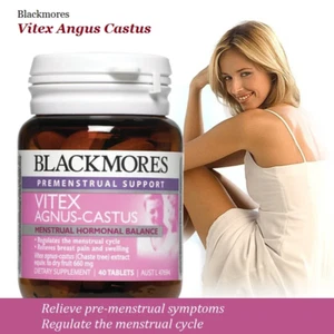 Blackmores Vitex Agnus Castus Women's Health Australia PMT Symptoms 40 Tablets - Picture 1 of 3