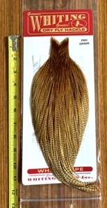 Whiting Pro Grade Barred Dark Ginger Rooster Cape, Neck, Fly Tying - Picture 1 of 2