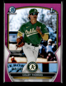 2023 Bowman #BCP-32 Colby Thomas Chrome Prospects Fuschia /199