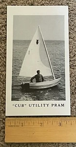 "CUB" Utility Pram Sailboat Boat Dealer Sales Brochure Specs 1940's 1950's - Picture 1 of 3