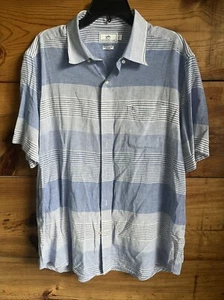 Southern Tide Shirt Mens Lg Blue Striped Button Up Short Sleeve {JJ} - Picture 1 of 8