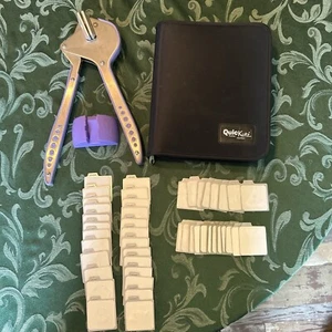 QuicKutz Dies in Binder - 2 Alphabet & Shapes 45 Total & Squeeze Press Tool - Picture 1 of 9