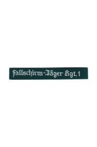 Zweiter Weltkrieg Luftwaffe Lw Fallschirmjäger Rgt.1 EM dunkelgrüne Rückenmanschette Titel - Bild 1 von 1