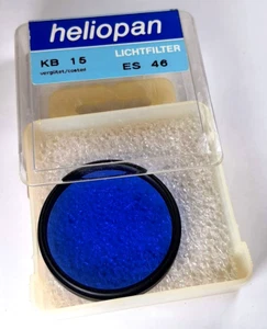 Heliopan 46mm KB 15 80A Blue Cooling Color Coated Lens Filter Germany 46 mm ES46 - Picture 1 of 6