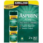 Kirkland Signature Low Dose Aspirin 81Mg 730 Tablets 365 Ct 2-Pack (Exp-05/2026)