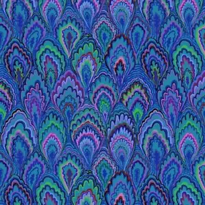 Kaffe Fassett Marble Scallops in Blue ~ JUST RELEASED FEB 2025 - Picture 1 of 1
