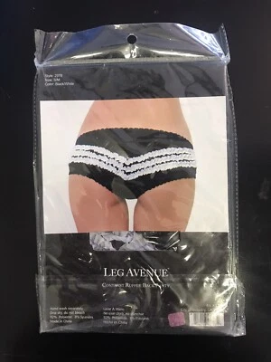 Panty Bloomer con Volantes con Contraste Blanco y Negro por LEG AVENUE Dance M/L  Foto 1 de 4