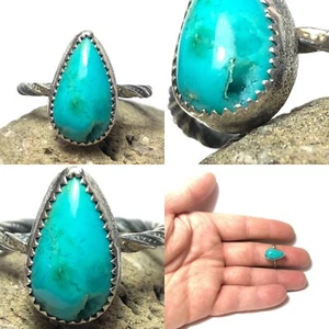 Anillo de plata esterlina 925 druzy gema mina inspiración AZ natural 18 quilates dos - Imagen 1 de 12