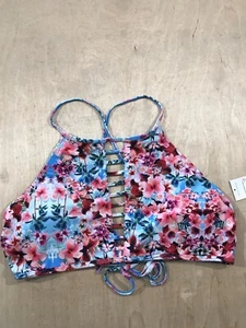 Catalina High Neck Swim Bikini Top Floral Racerback Sz XL(15-17) - Bild 1 von 6