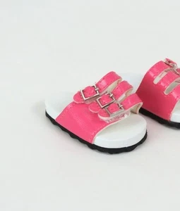 Doll Clothes 18" Sandals Shoes Strap Hot Pink Fits American Girl Dolls - Picture 1 of 3