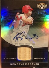 Kendrys Morales 2011 Topps /75 Autographed Bat Card