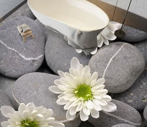 3D Stone Petals 57RAI91 Floor WallPaper Murals Wall Print Decal AJ WALL Fay - Picture 1 of 6