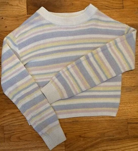 Pastel multicolor child cropped sweater. - Picture 1 of 1