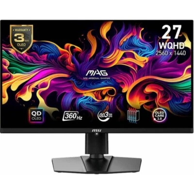 MSI MAG271QPXQDOLED MAG 271QPX 27" WQHD OLED Monitor 16:9 2560x1440 250N HDI- DP - Image 1 of 4