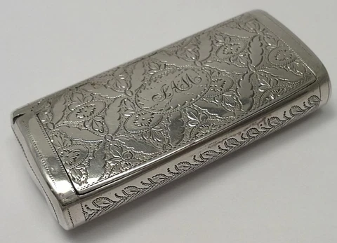 Georgian Sterling Silver Snuff Box - Hallmarked 1811 by Matthew Linwood Cover