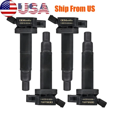 4Pcs Ignition Coils For Toyota Camry Lexus Scion Pontiac 2.0 2.4 L4 2001-2015 - Image 1 of 4