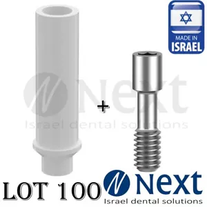 Lote X 100 pilares de plástico dental fundible tornillos no hexagonales incluidos - Imagen 1 de 3