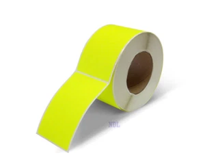 3 X 5 Rectangle Stickers 500 Permanent Labels Yellow Fluorescent - Picture 1 of 5
