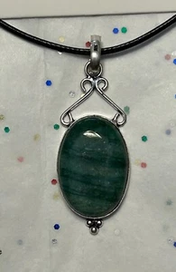 Ocean Jasper 925 Silver Plated Gemstone Handmade Pendant + Gemstone Earrings - Picture 1 of 8