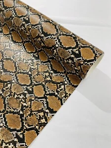 54"Wide Snake Fake Leather Upholstery, 3-D Viper Snake Skin Texture Faux Leather - Picture 1 of 55