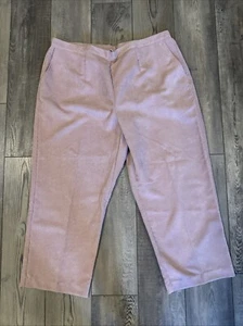 ALFRED DUNNER Pants Classic Fit Elastic Waist Corduroy Plus Size 614 Rose - Picture 1 of 4