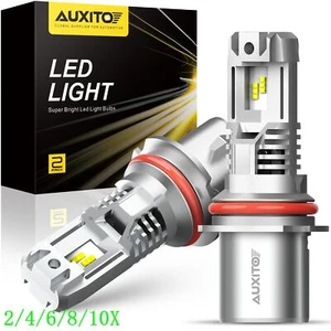 AUXITO 9004 HB1 LED Headlight Super Bright Bulbs White 6500K High/Low Beam 2/4X - Picture 1 of 19