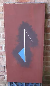 Acryl Original "A PAINTING OF NOTE" Modern Geometrisch! 4 Gemälde in 1! SPASS!!! - Bild 1 von 8