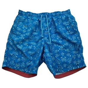 Reyn Spooner Swim Trunks Mens Medium Fish Print Board Shorts Lined Drawstring - Picture 1 of 8
