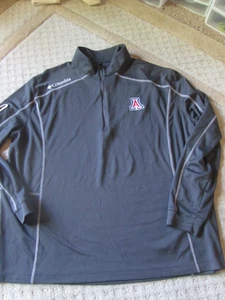 Men's Gray Columbia Golf Long Sleeved 1/4 Zip Shirt ARIZONA WILDCATS 2XL XXL - Picture 1 of 3