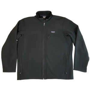 Patagonia Jacket Men XL Black Softshell Fleece Lined Full Zip Outdoor Ski Hiking - Picture 1 of 10