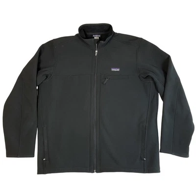 Patagonia Jacket Men XL Black Softshell Fleece Lined Full Zip Outdoor Ski Hiking - Image 1 of 4
