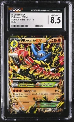 CGC 8.5 M Lucario EX 2014 Furious Fists 55/111 Holo Pokemon Card - Image 1 of 2