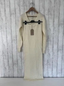 Meshki Knit Co-ord Set Ivory Cream Size XS Jumper & Maxi Skirt Long Sleeve - Picture 1 of 13
