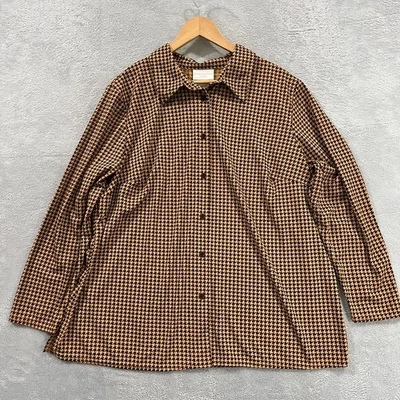 Camisa Worthington Mujer Abotonada 2X Carrera Informal Oficina Cuadros Preppy Academia Foto 1 de 4